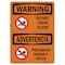 Signmission OSHA WARNING Sign, Do Not Swim Alone Bilingual, 10in X 7in Aluminum, 7" W, 10" L, Landscape OS-WS-A-710-L-12573 - alternate 1
